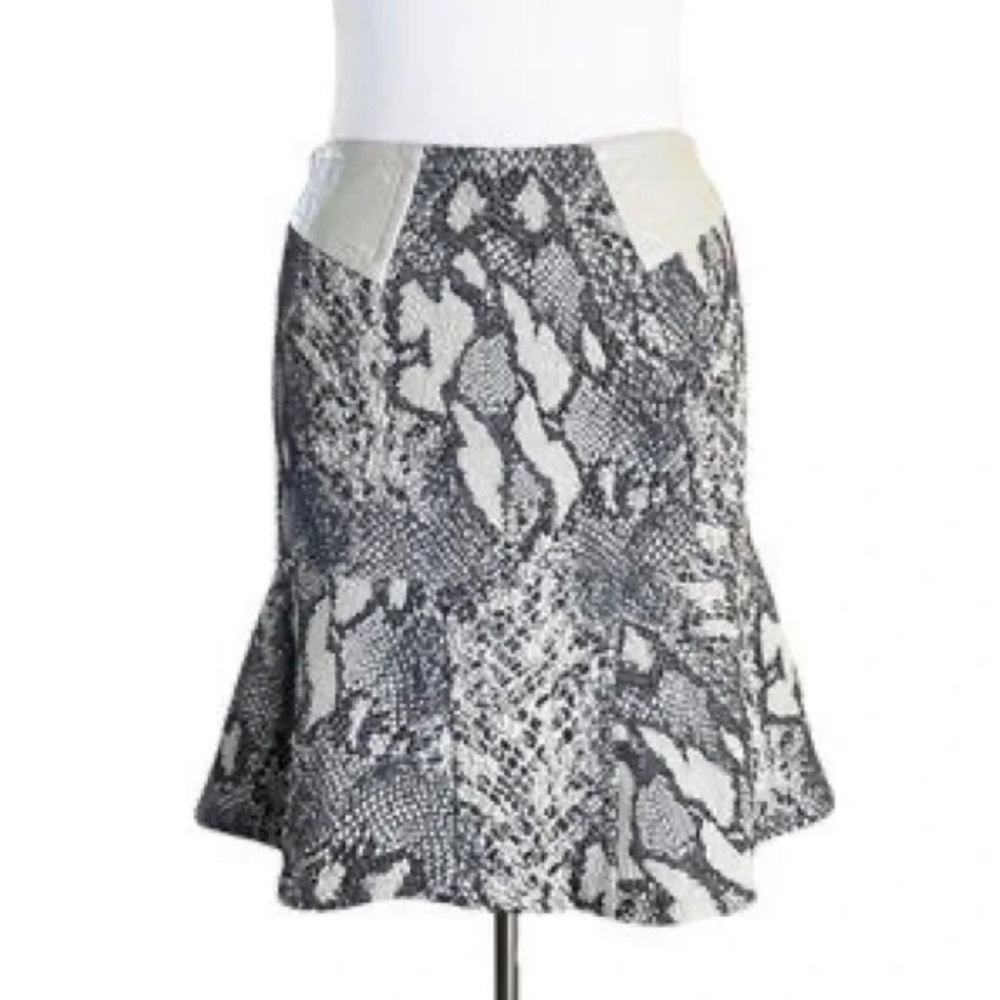 Yigal Azrouel Skirt Python Snake Print Leather